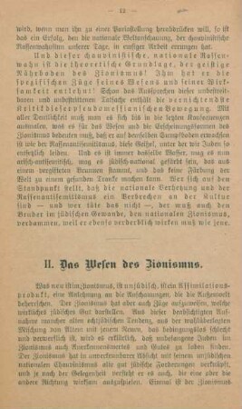 II. Das Wesen des Zionismus