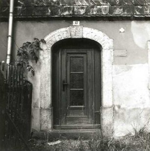 Rodewisch, Bachstraße 47. Wohnhaus (1838). Haustür