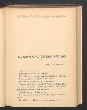 El capricho de las rachas : (Cuando Carlos habla solo)