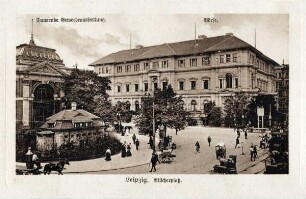 Leipzig. Blücherplatz : dauernde Gewerbeausstellung; Börse