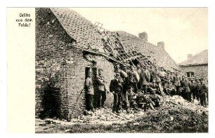 Nr. 1532m: Grüße aus dem Felde! (Zerschossene Ferme)