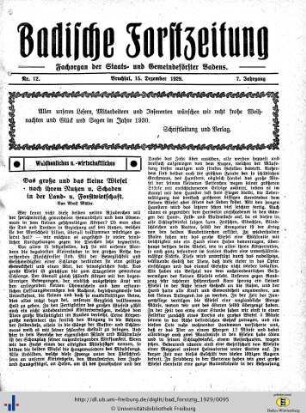 Nr. 12, 15. Dezember 1929