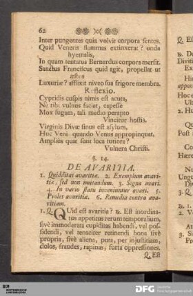 §. 14. De Avaritia.