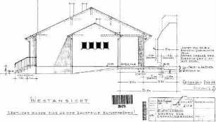Winterbach (b Schorndorf): Neubau des Empfangsgeb., Westansicht Empfangsgeb.
