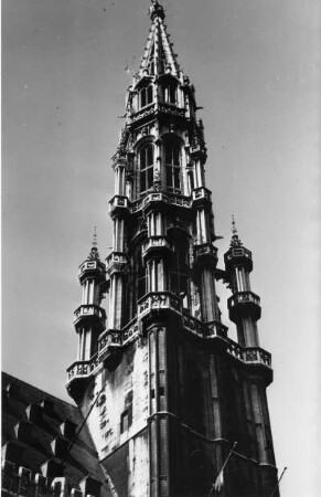 Turm des Rathauses, Brüssel, Flandern, Belgien