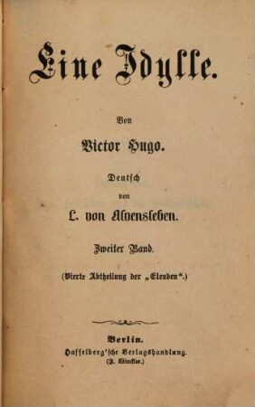 Die Elenden : Von Victor Hugo. Deutsch von L. von Alvensleben, 8