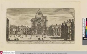 RECEUIL DES PLUS BEAUX EDIFICES ET FRONTISPICES DES EGLIZES DE PARIS, Bl. 4 [SAINCT EVSTACHE; Ansicht der Kirche Saint Eustache]
