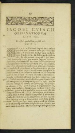 Iacobi Cuiacii Observationum Liber XIII.