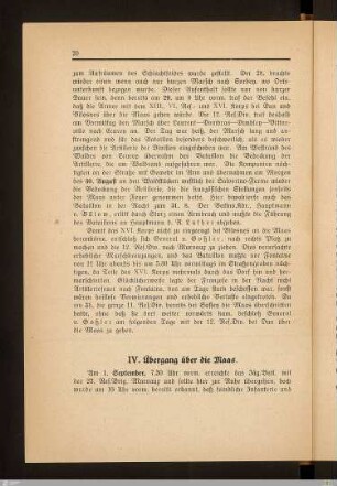 IV. Übergang über die Maas
