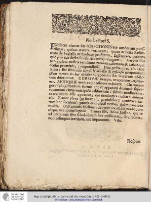 Pio Lectoris