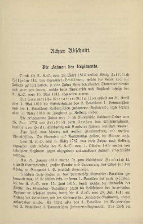 Achter Abschnitt. Die Fahnen des Regiments