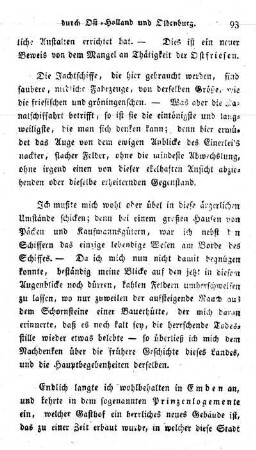 Fahrt von Aurich nach Emden. - Anblick von Emden. Große Veränderungen in dieser Stadt. - Graf Ulrich. - Notizen von Emden.