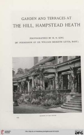 57: Garden and terraces at The Hill, Hampstead Heath
