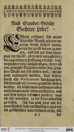 Nach Standes = Gebuehr Geehrter Leser !