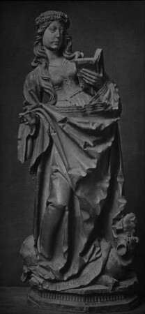Berlin, Heilige Margareta. Staatliche Museen zu Berlin - Preußischer Kulturbesitz, Skulpturensammlung, mittelrheinisch