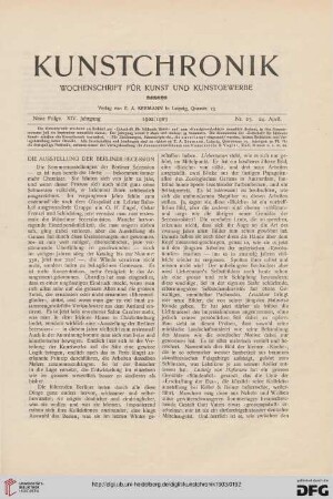 Die Ausstellung der Berliner Secession
