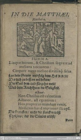 In Die Matthaei, Matthaei 9.
