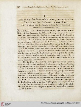 6: Einrichtung der Ramm-Maschinen, um unter allen Umständen den Aufsetzer zu vermeiden