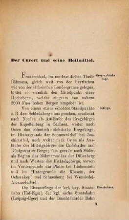 Kurzer Leitfaden zur Trink- und Badekur in Franzensbad : Mit einem Situationsplane von Franzensbad
