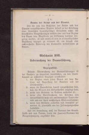 Abschnitt III. Ueberwachung der Bauausführung.