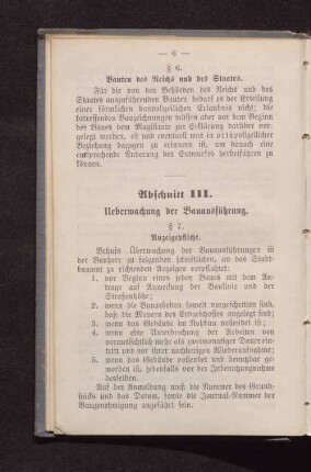 Abschnitt III. Ueberwachung der Bauausführung.