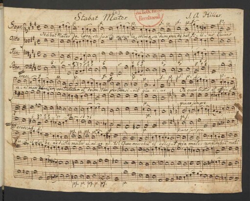 Stabat mater; V (4), bc; E-Dur