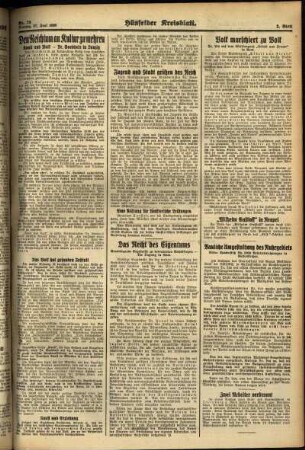 Zweite Ausgabe vom Montag, den 27. Juni 1938.