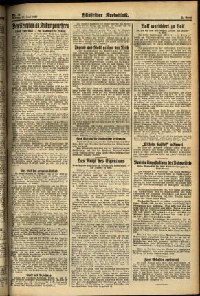 Zweite Ausgabe vom Montag, den 27. Juni 1938.