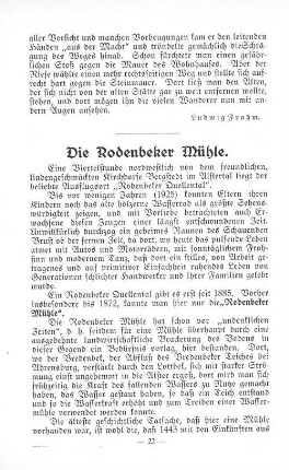 Die Rodenbeker Mühle.