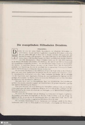 Die evangelischen Hilfsschulen Dresden
