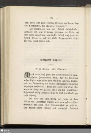 Sechstes Kapitel. Neue Keime, alte Wunden