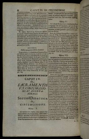 Caput IV. De Sacramentis U. T. Circumcisione Et Agno Paschali.