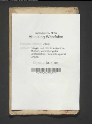 Landeskapital der Erben Pöttkers zu Osnabrück vom 29.6.1683