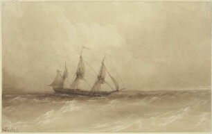 Ein Segelschiff auf hoher See