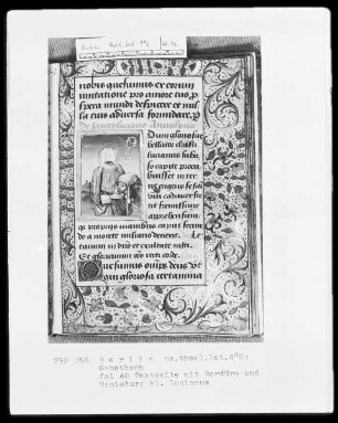 Gebetbuch — Sankt Lucianus, Folio 40recto
