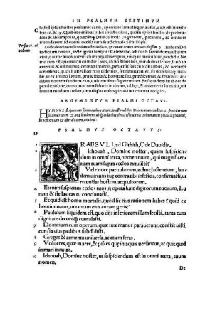 Psalmvs octavvs.
