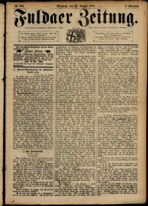 Ausgabe vom Mittwoch, den 27. August 1890.
