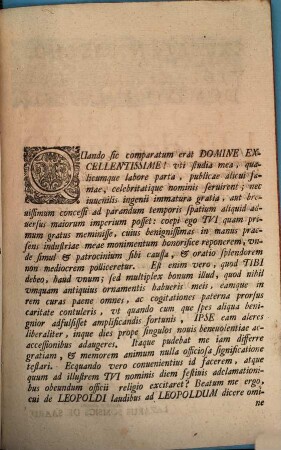 Panegyricus Divo Leopoldo Austriae Marchioni pio in Deum, pio in patriam Principi