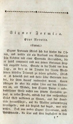 Signor Formica. Eine Novelle. (Schluß.)