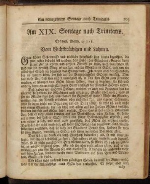 Am XIX. Sonntage nach Trinitatis. - Am XXI. Sonntage nach Trinitatis.