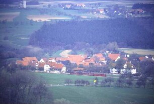 Maitis-Hohenstaufen Ausfahrt Zug 6625 Schienenbus Baureihe 797 Beiwagen Baureihe 997