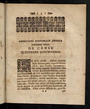 3-24, De Censu Quaestiones Controversas
