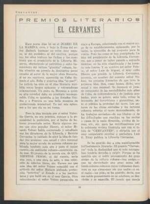 Premios literarios - El Cervantes
