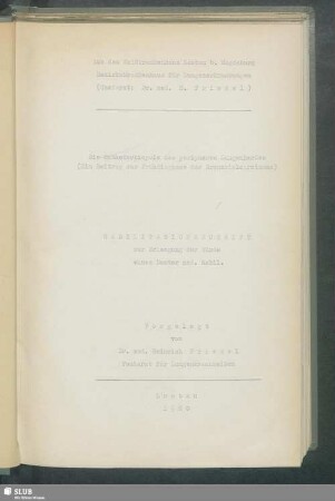Die Katheterbiopsie des peripheren Lungenherdes : (ein Beitrag zur Frühdiagnose des Bronchialcarcinoms)
