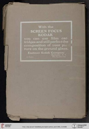 Eastman Kodak Company [Screen Focus Kodak, back cover verso]