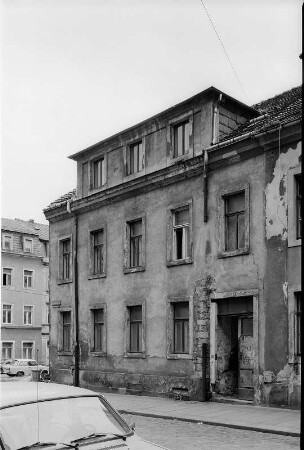 Dresden-Neustadt, Schönfelder Straße 10. Wohnhaus (um 1860). Straßenansicht