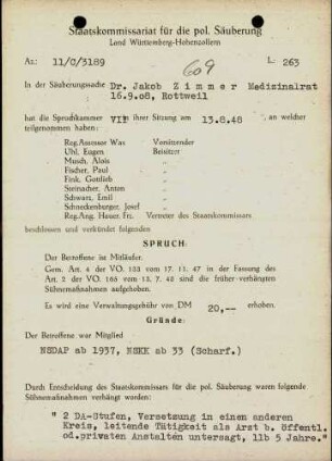 Zimmer, Jakob, Dr.