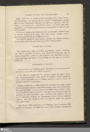 Résumé Des Critiques
