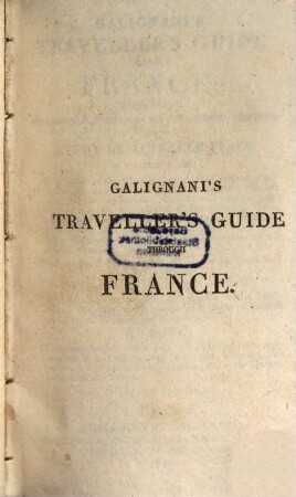 Traveller's guide through France