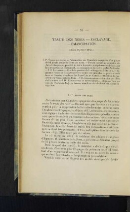 Traite de noirs.- Esclavage.- Emancipation.